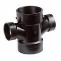 Charlotte Pipe And Foundry Charlotte Pipe  Schedule 40 3 in. Hub x 3 in. Dia. Hub ABS Sanitary Tee, Black 42307